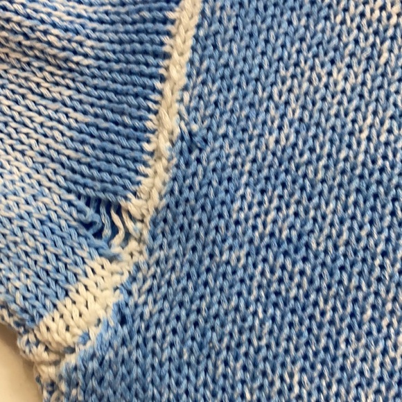 Tommy Bahama Drop Sleeves Marled Blue White Sweater - Picture 7 of 7